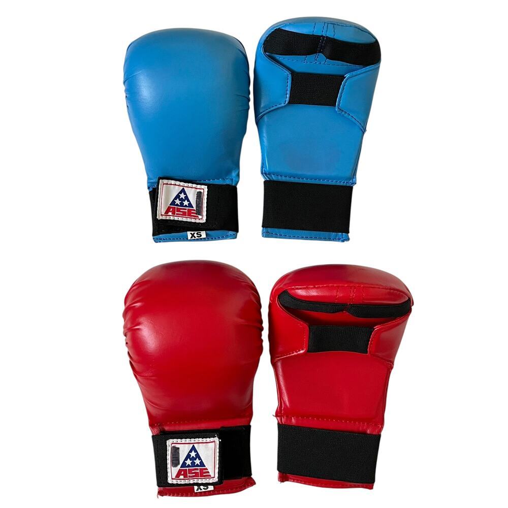 ASE Martial Arts Youth Sparring Gloves - Unisex Kids Karate Mitts Size XS